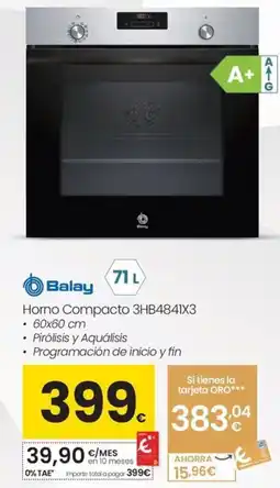 Eroski BALAY Horno Compacto 3HB4841X3 oferta