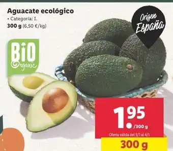 Lidl Aguacate ecológico 300g oferta