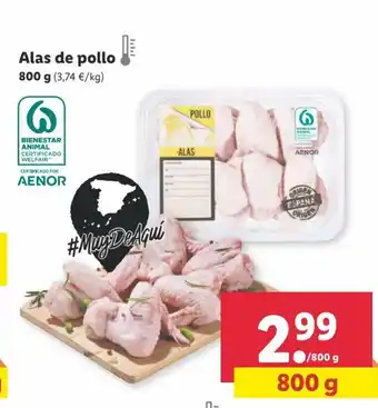 Lidl Alas de pollo 800g oferta