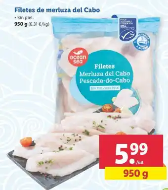 Lidl Filetes de merluza del Cabo 950g oferta