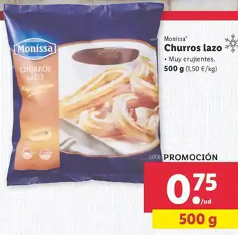 Lidl Monissa Churros lazo 500g oferta