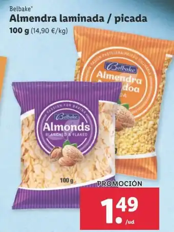 Lidl Almendra laminada / picada 100g oferta