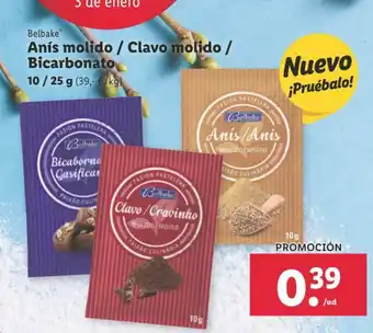 Lidl Anís molido / Clavo molido / Bicarbonato 10 / 25g oferta