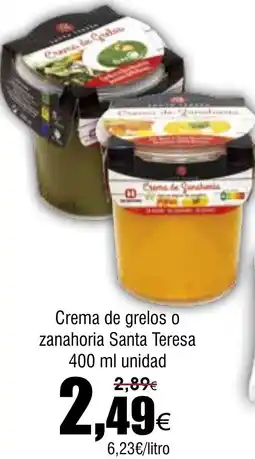FROIZ Crema de grelos o zanahoria Santa Teresa oferta