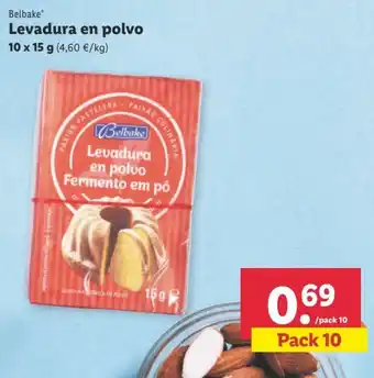 Lidl Levadura en polvo 10 x 15 g oferta