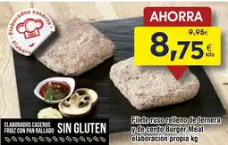 FROIZ Filete ruso relleno de ternera y de cerdo Burger Meat elaboración propia oferta
