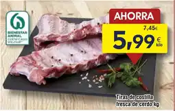 FROIZ Tiras de costilla fresca de cerdo oferta