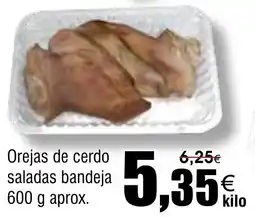 FROIZ Orejas de cerdo saladas bandeja oferta