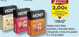 FROIZ NOKU Helado mochi caramelo y chocolate blanco, cheesecake o fruta de la pasión 6 u oferta