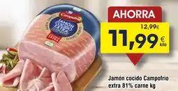 FROIZ CAMPOFRIO Jamón cocido extra 81% carne oferta