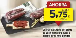 FROIZ Chorizo La Encina del Bierzo de León herradura dulce o picante extra oferta