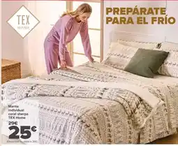 Carrefour Tex home - manta individual coral sherpa oferta