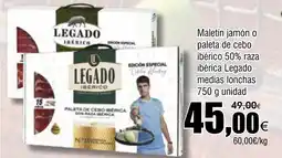 FROIZ LEGADO Maletín jamón o paleta de cebo ibérico 50% raza ibérica medias lonchas oferta
