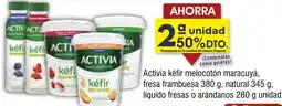 FROIZ Activia kéfir melocotón maracuyá, fresa frambuesa natural líquido fresas o arándanos oferta