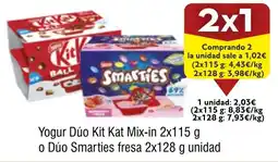 FROIZ Yogur Dúo Kit Kat Mix-in o Dúo Smarties fresa oferta