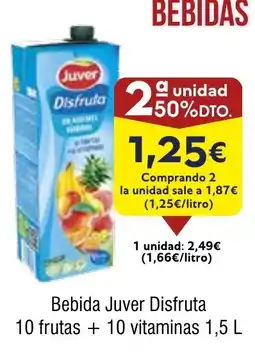 FROIZ JUVER Disfruta Bebida 10 frutas 10 vitaminas oferta