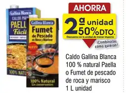FROIZ GALLINA BLANCA Caldo 100% natural Paella o Fumet de pescado de roca y marisco oferta
