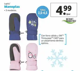 Lidl Lupilu Manoplas 3 modelos Tallas 2,5-4,5 oferta