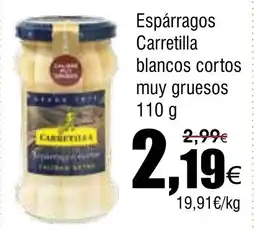 FROIZ CARRETILLA Espárragos blancos cortos muy gruesos oferta