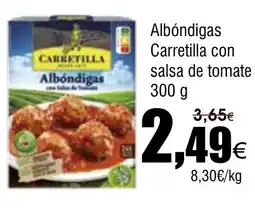 FROIZ CARRETILLA Albóndigas con salsa de tomate oferta