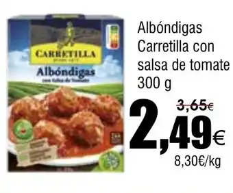 FROIZ CARRETILLA Albóndigas con salsa de tomate oferta