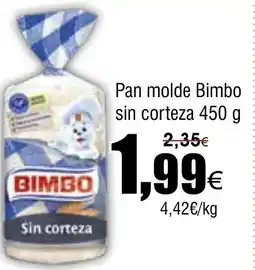 FROIZ BIMBO Pan molde sin corteza oferta