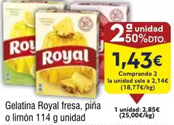 FROIZ ROYAL Gelatina fresa, piña o limón oferta