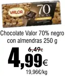 FROIZ VALOR Chocolate 70% negro con almendras oferta