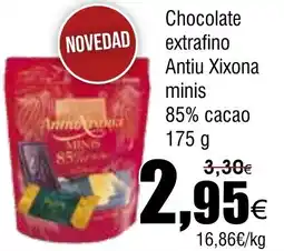 FROIZ EXTRAFINO Chocolate Antiu Xixona minis 85% cacao oferta