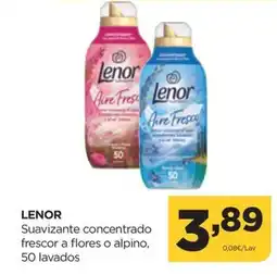 Alimerka LENOR Suavizante concentrado frescor a flores o alpino, 50 lavados oferta