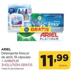 Alimerka ARIEL Detergente frescor de abril, 19 cápsulas oferta