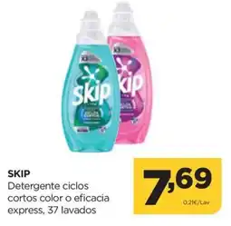 Alimerka SKIP Detergente ciclos cortos color o eficacia express, 37 lavados oferta