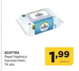 Alimerka SCOTTEX Papel higiénico húmedo fresh oferta