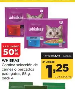 Alimerka WHISKAS Comida selección de carnes o pescados para gatos oferta