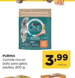 Alimerka PURINA Comida rica en pollo para gatos adulto oferta