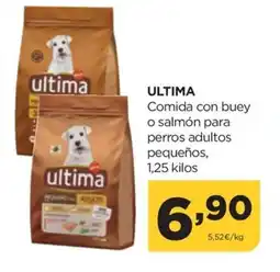 Alimerka ULTIMA Comida con buey o salmón para perros adultos pequeños oferta