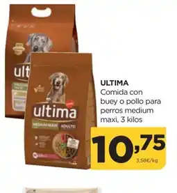 Alimerka ULTIMA Comida con buey o pollo para perros medium oferta