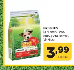 Alimerka FRISKIES Mini menú con buey para perros oferta
