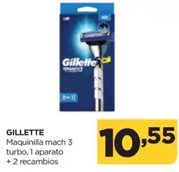 Alimerka GILLETTE Maquinilla mach 3 turbo, 1 aparato + 2 recambios oferta