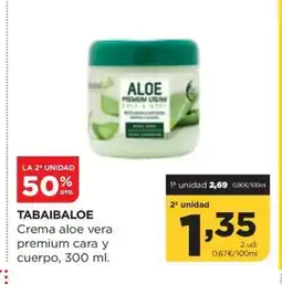 Alimerka TABAIBALOE Crema aloe vera premium cara y cuerpo oferta