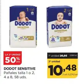 Alimerka DODOT SENSITIVE Pañales tallas oferta
