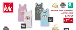 KIK Camisetas interiores para niños oferta