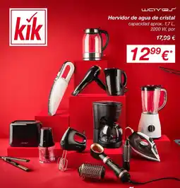 KIK Hervidor de agua de cristal oferta