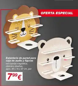 KIK Estantería de pared para caja de audio y figuras oferta