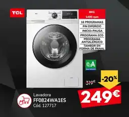 Conforama TCL Lavadora FF0824WA1ES oferta