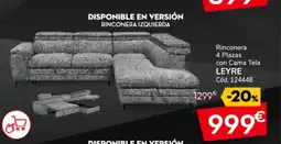 Conforama LEYRE Rinconera 4 Plazas con Cama Tela oferta