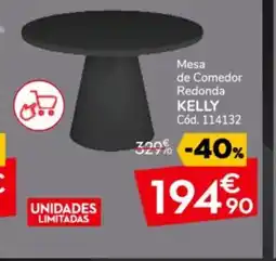 Conforama KELLY Mesa de Comedor Redonda oferta