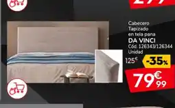 Conforama DA VINCI Cabecero Tapizado en tela pana oferta