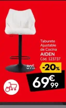 Conforama AIDEN Taburete Ajustable de Cocina oferta