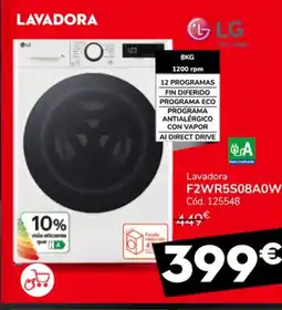 Conforama LG Lavadora F2WR5S08A0W oferta